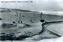 Aerial ropeway and buckets - Gwithian Tin Works c. 1930 Aerial ropeway and buckets - Gwithian Tin Works c. 1930