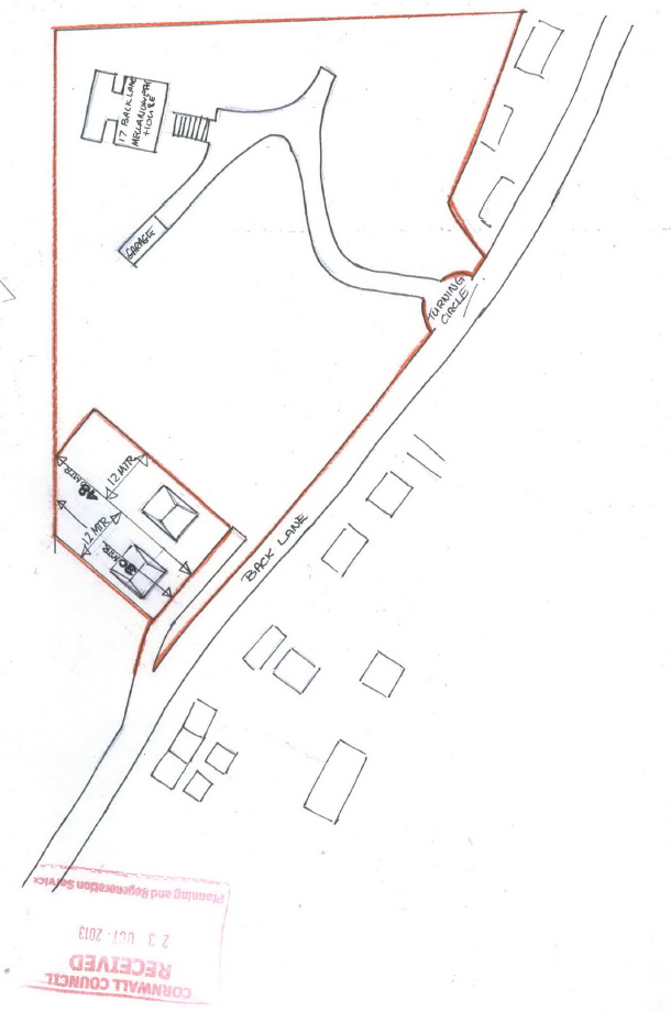 Erection of two dwellings - Mellanoweth House 17 Back Lane Angarrack