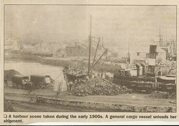 A harbour scene taken during the early 1900s A harbour scene taken during the early 1900s